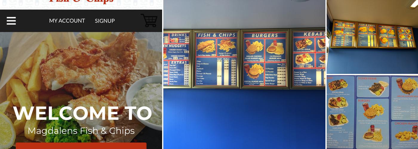 Magdalen Fish and Chips Menu