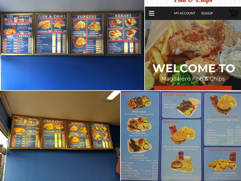 Magdalen Fish and Chips Menu