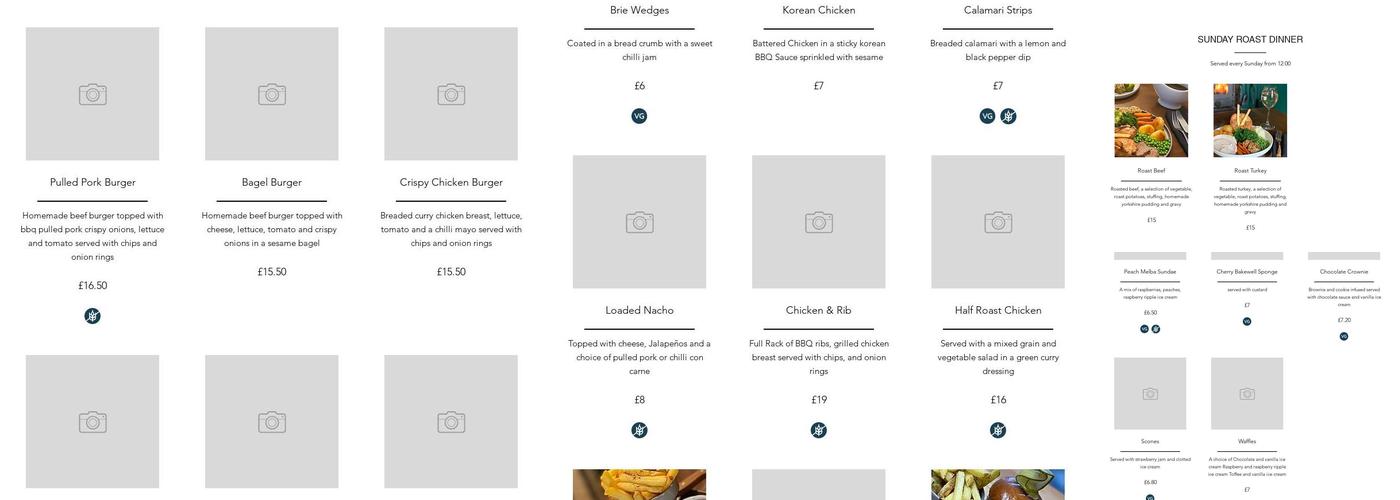 The Old White Bell Menu