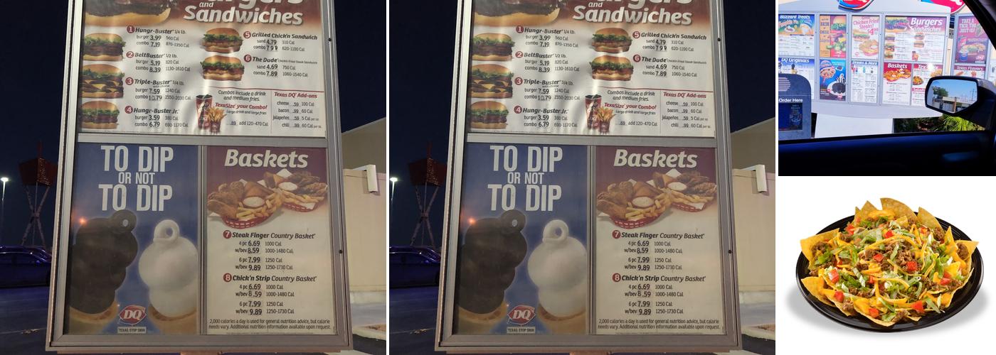 Dairy Queen Menu