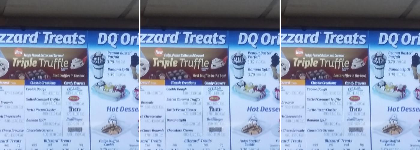 Dairy Queen Menu