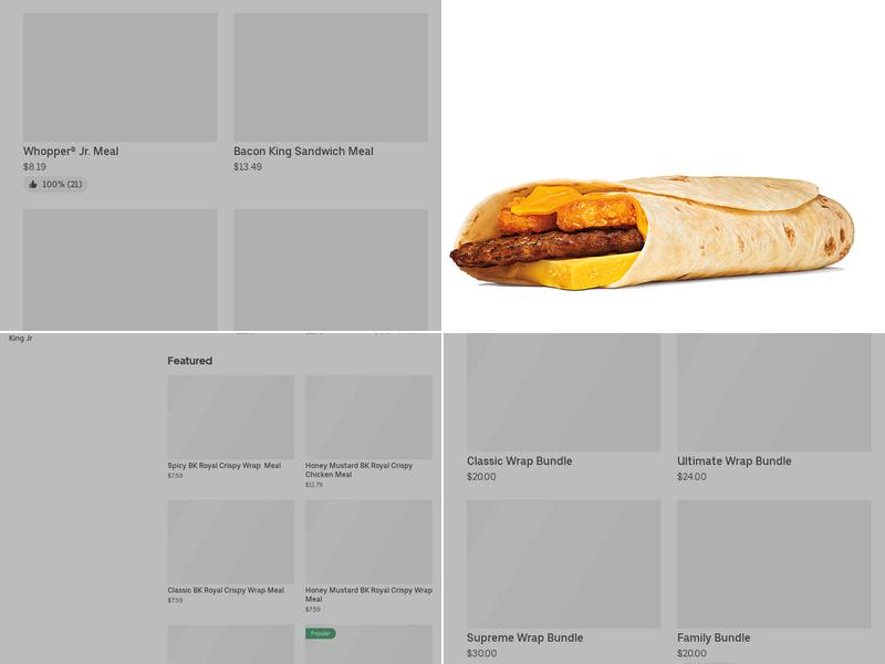 Burger King Menu
