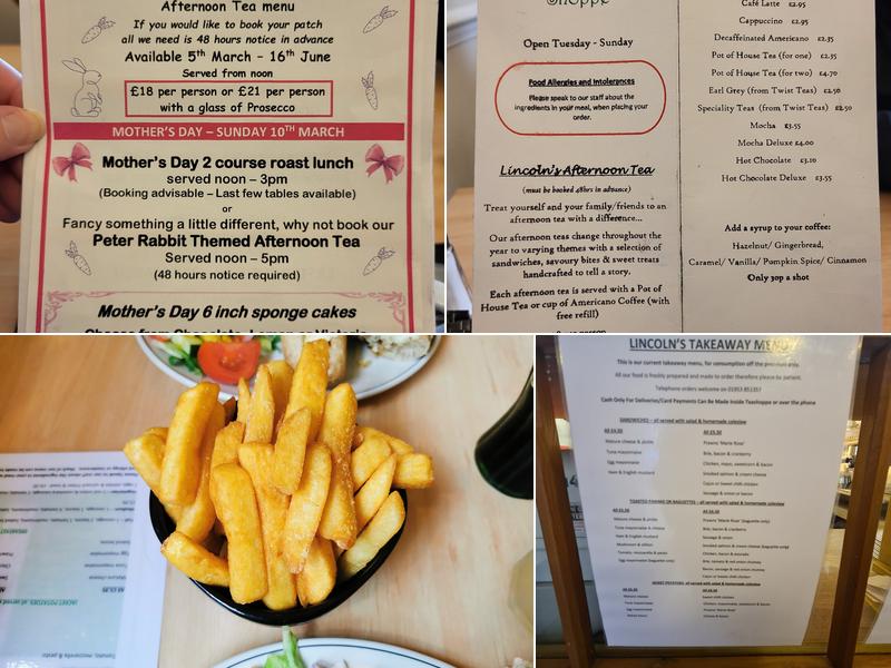 Lincoln's Tea & Coffee Shoppe Menu