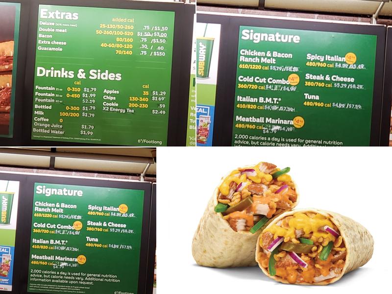 Subway Menu