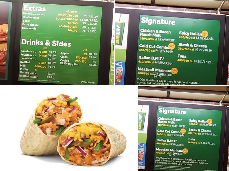 Subway Menu