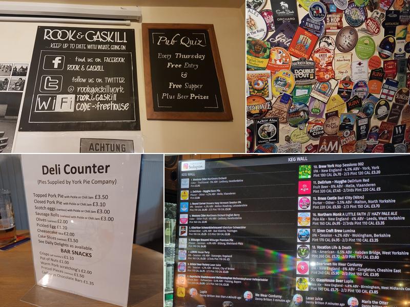 The Rook & Gaskill Menu