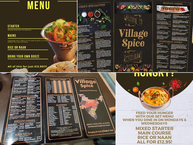 Village Spice Menu