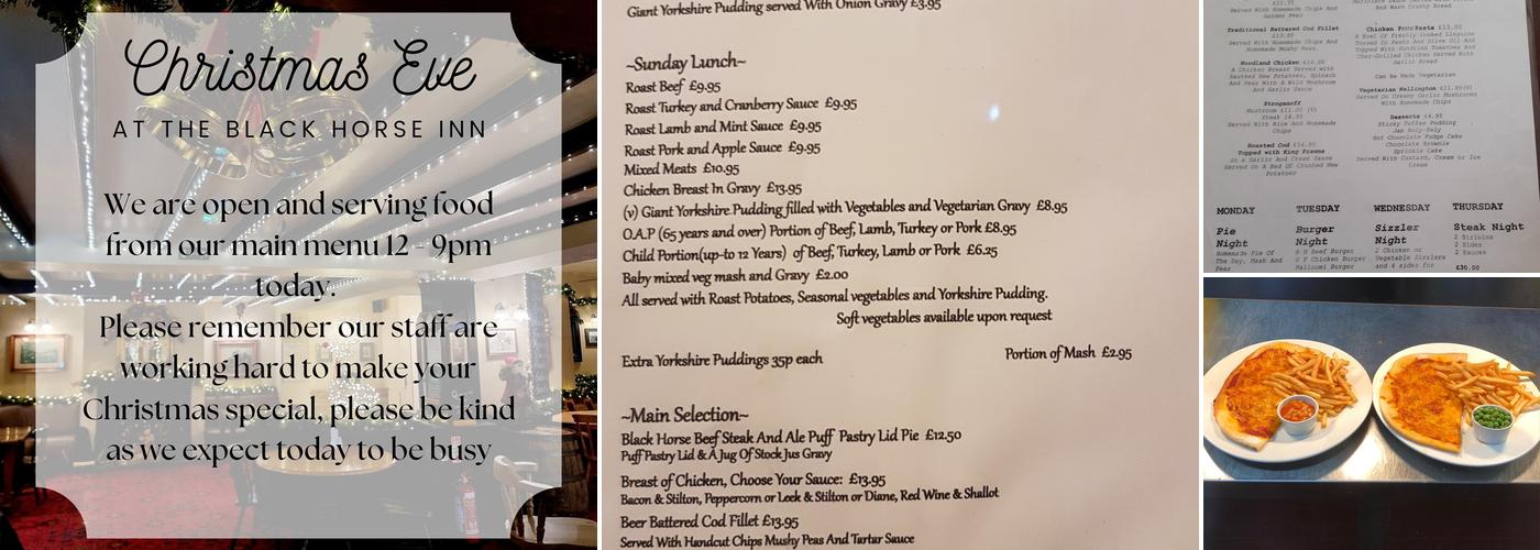 Black Horse Inn, Swainby Menu