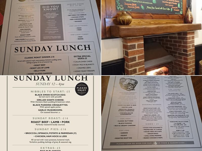 The Old Black Swan Menu