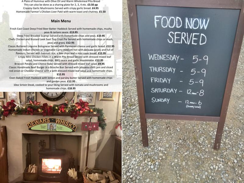 The Black Horse Inn Menu