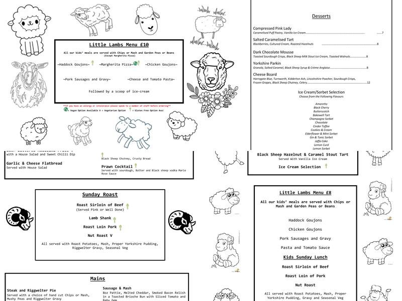 Black Sheep Brewery Menu