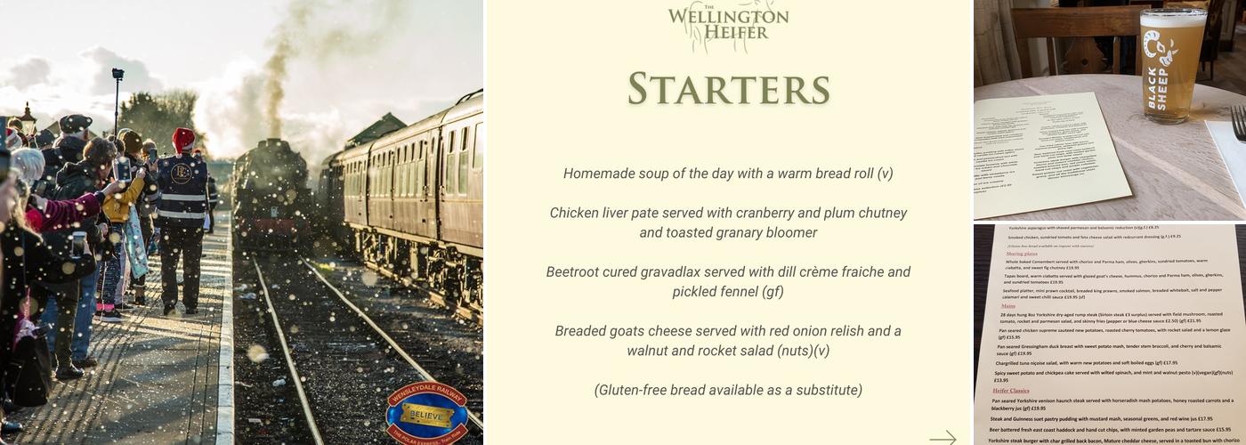 The Wellington Heifer Menu