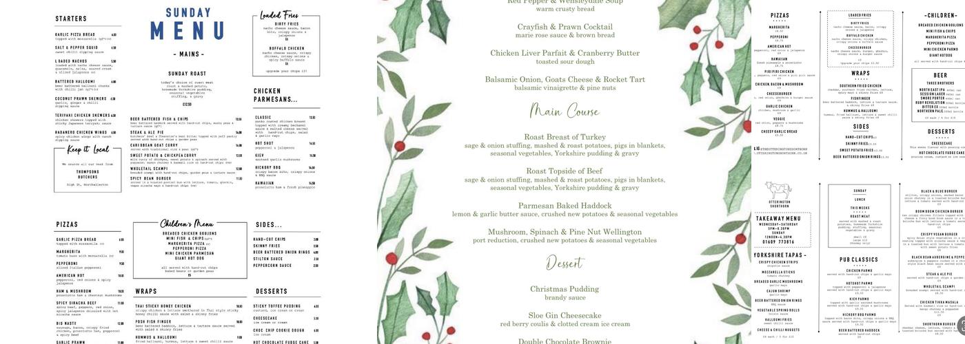 Otterington Shorthorn Inn Menu