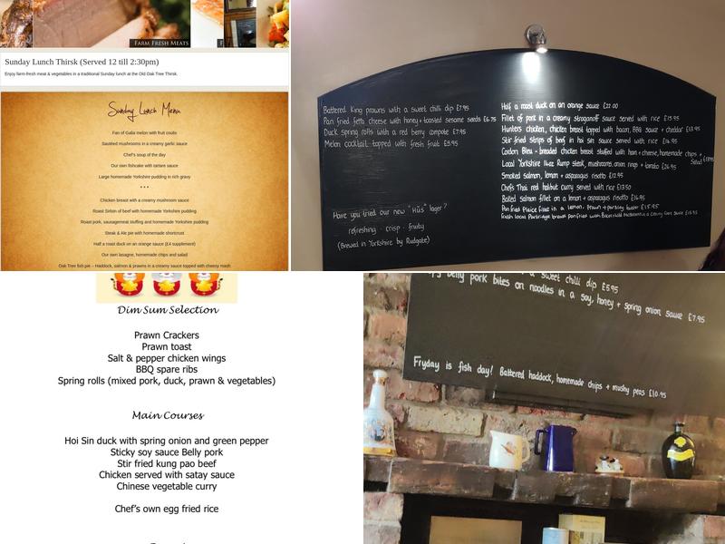 Old Oak Tree Menu