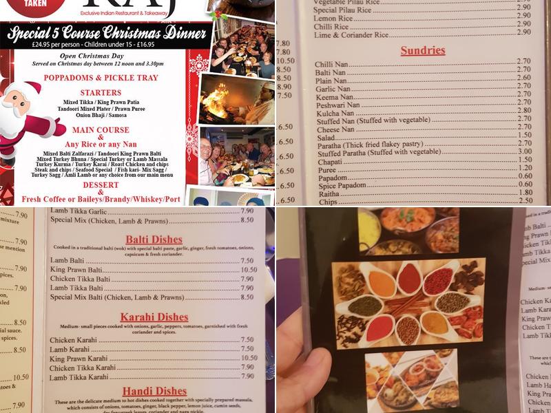 GRAND INDIA RESTAURANT AND TAKEAWAY Menu