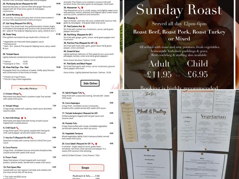 Black Bull Inn Menu