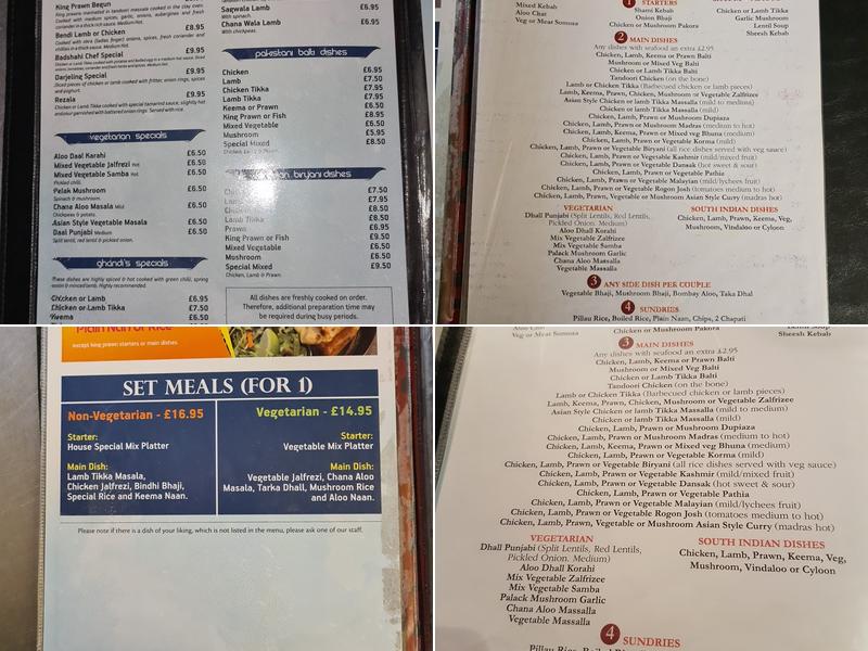 Skipton Balti House Menu