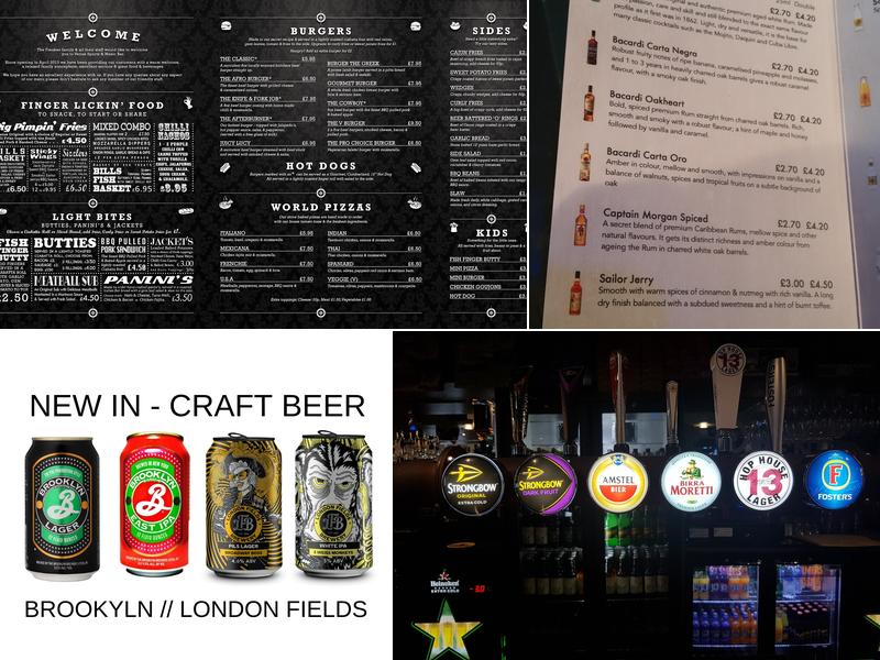 Venue Sports & Music Bar Menu