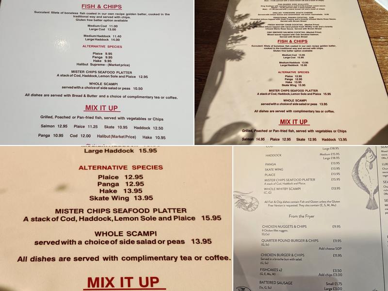 Mister Chips Menu