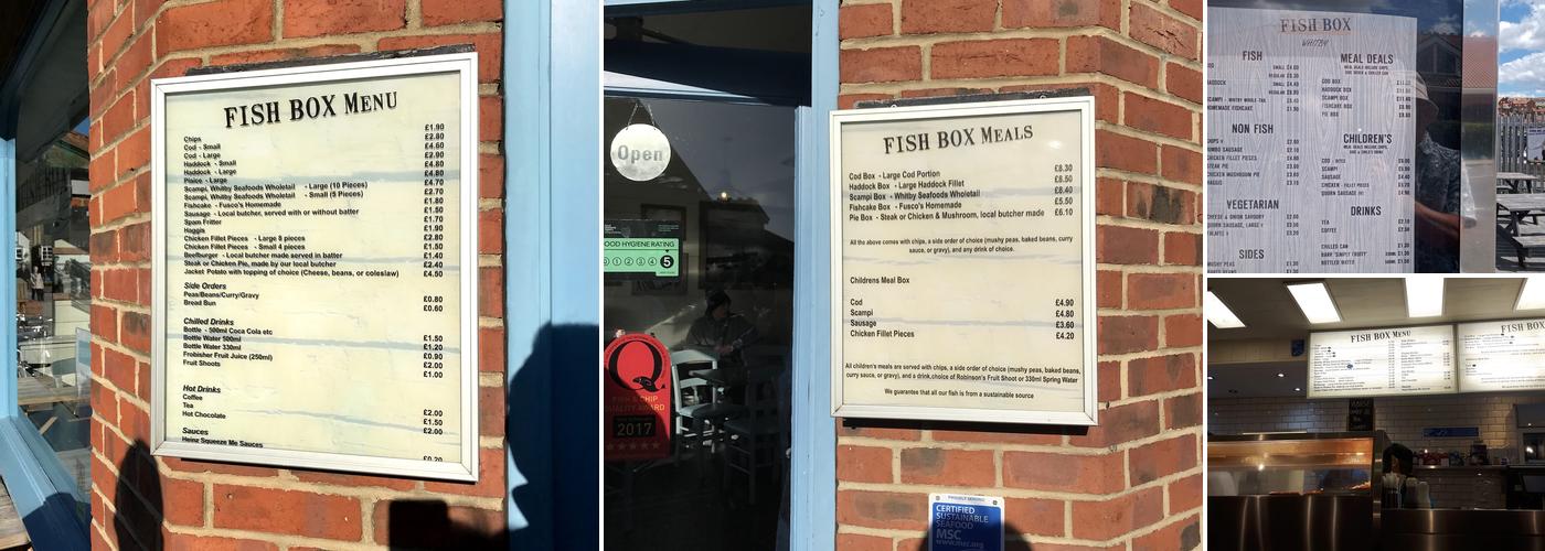 Fish Box - Whitby Menu