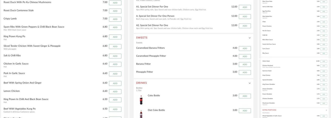 Grand City Chinese Take-away Menu