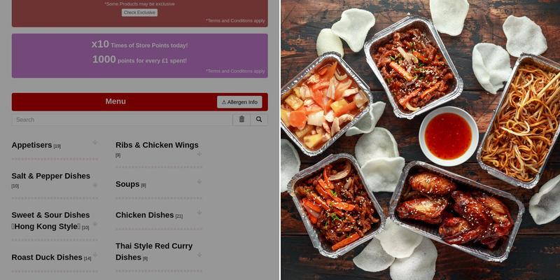 Oriental Gourmet Menu