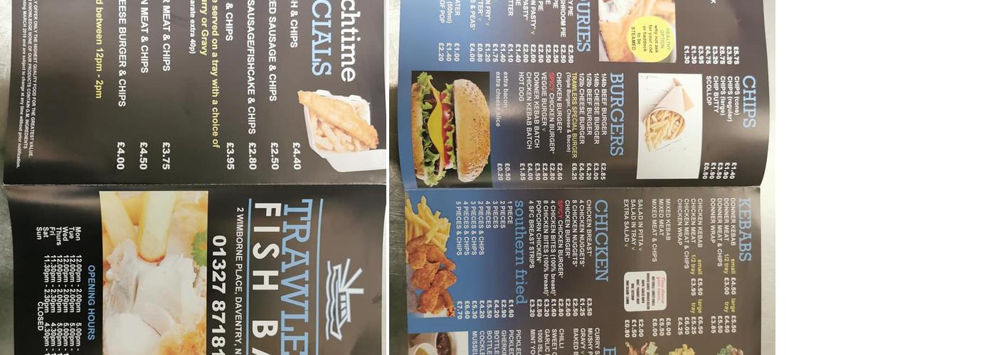 Trawlers Fish Bar Menu