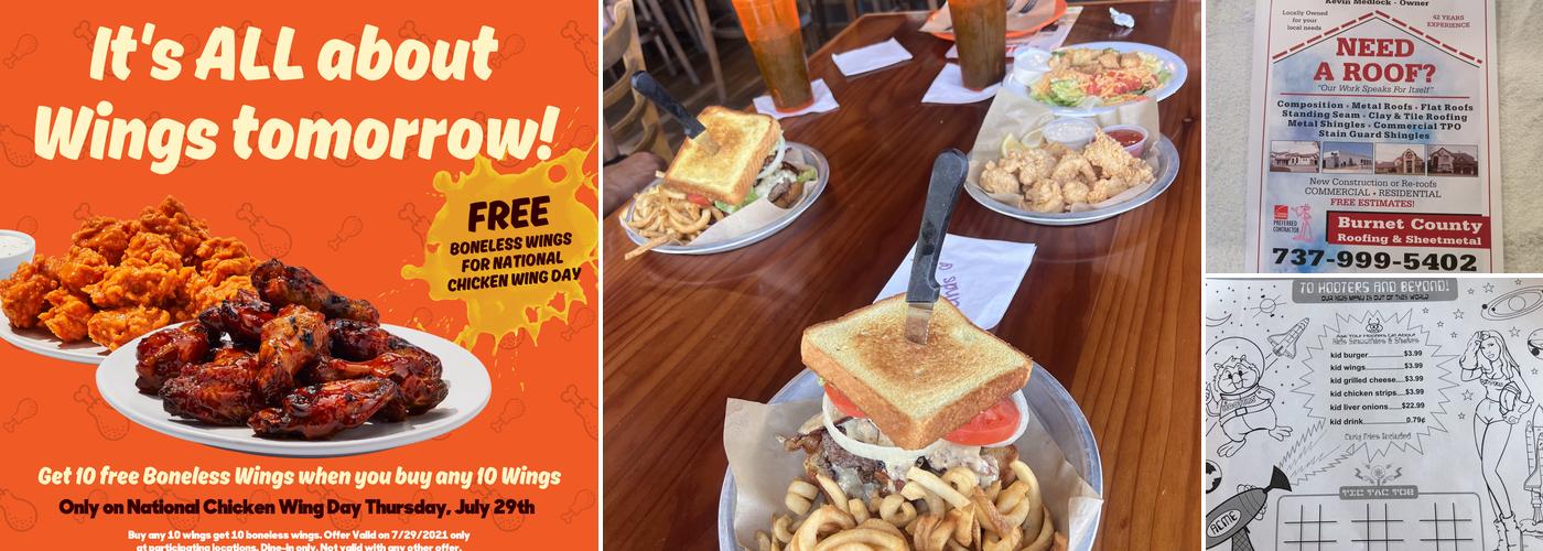 Hooters Menu