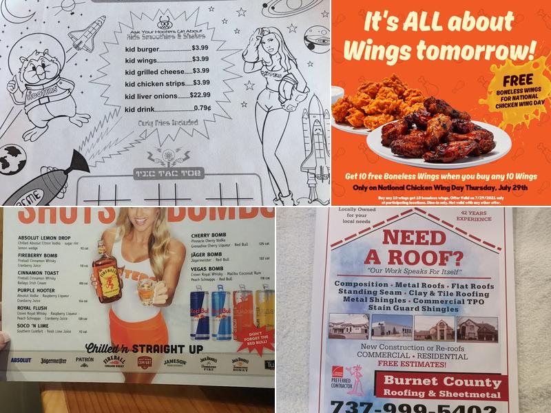 Hooters Menu