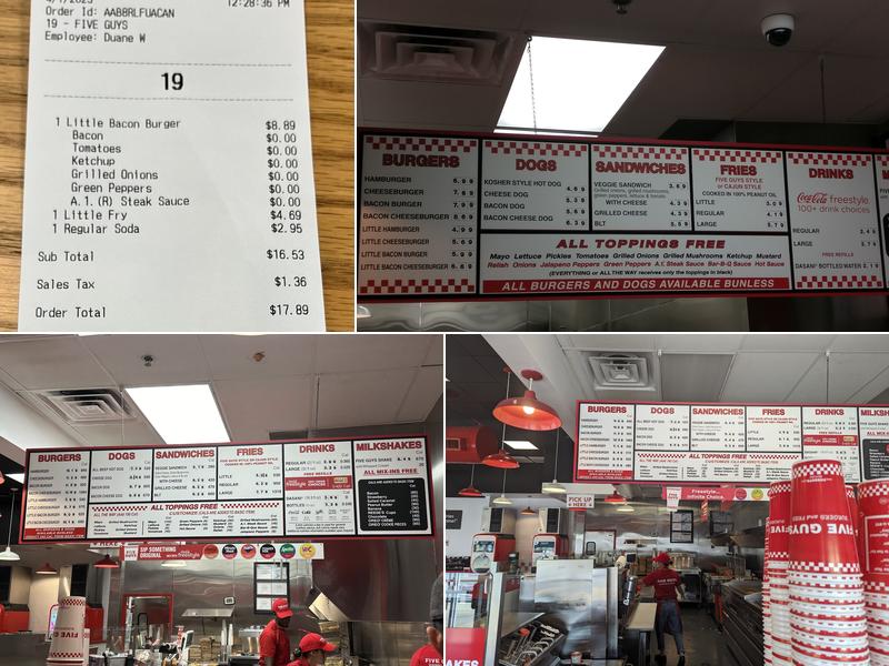 Five Guys Menu