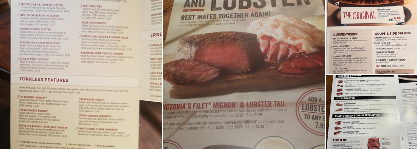 Outback Steakhouse Menu