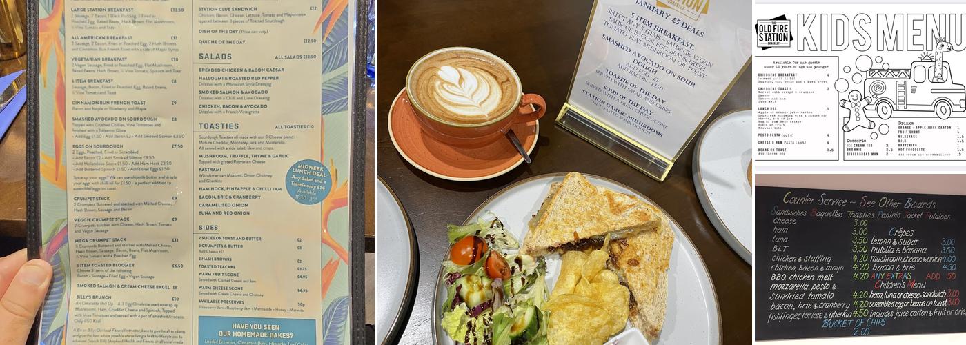 The Old Firestation Brackley Cafe Menu
