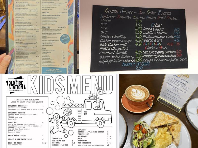 The Old Firestation Brackley Cafe Menu