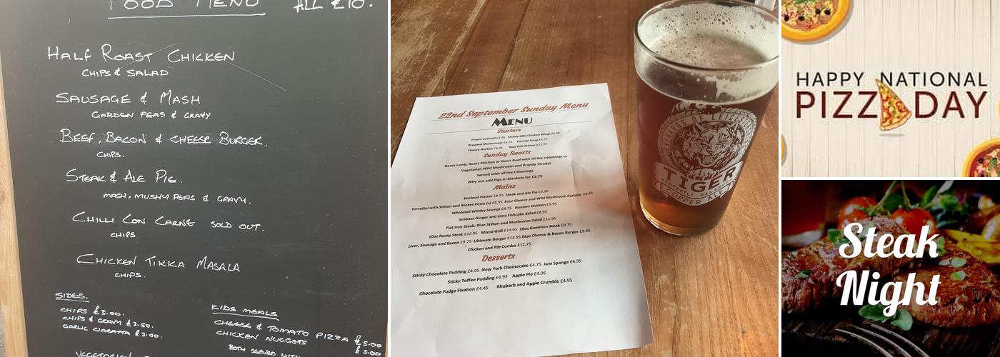 The White Horse Menu