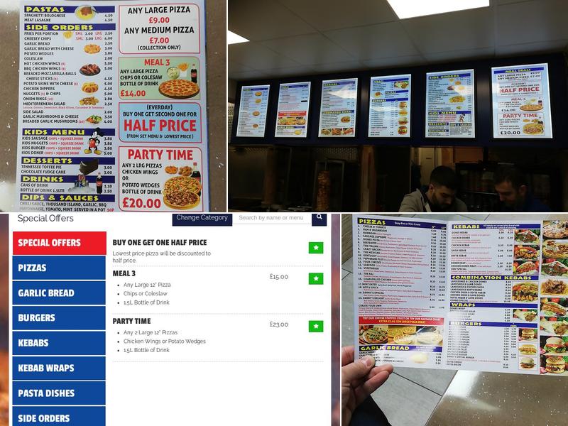 Danny's Pizza Burgers & Kebabs Menu