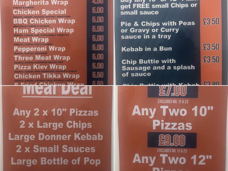 Bait Box Fish Bar Menu