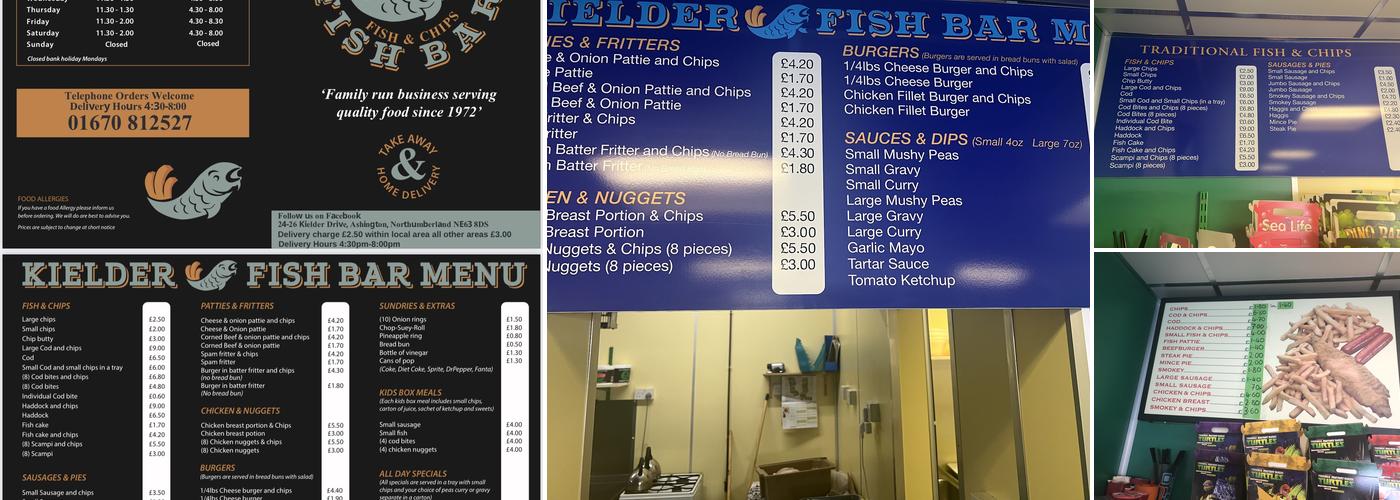 Kielder Fish Bar Menu