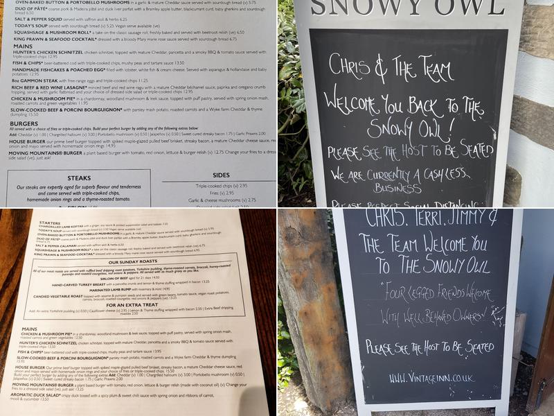 The Snowy Owl Menu