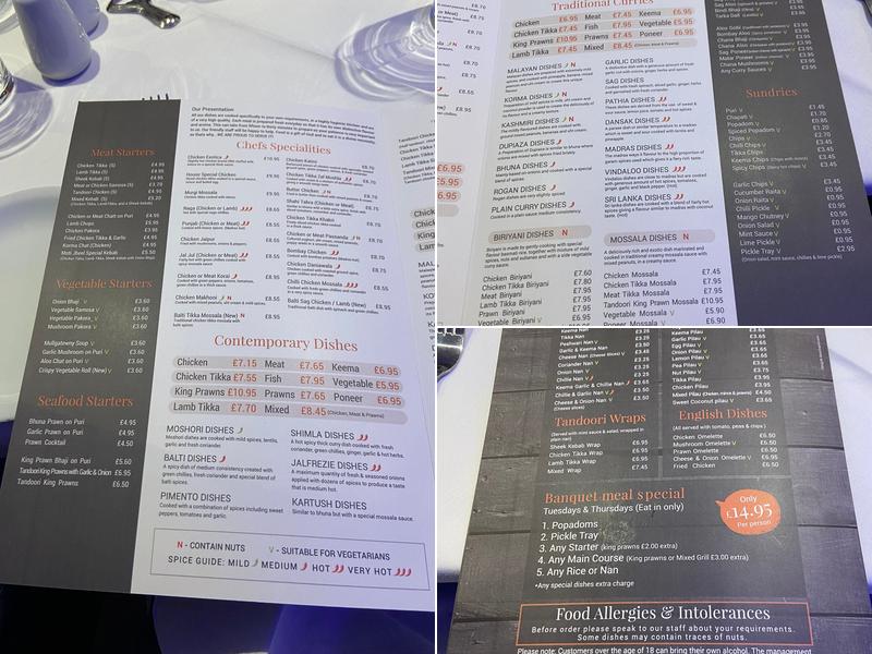 Moti Jheel Cramlington Menu