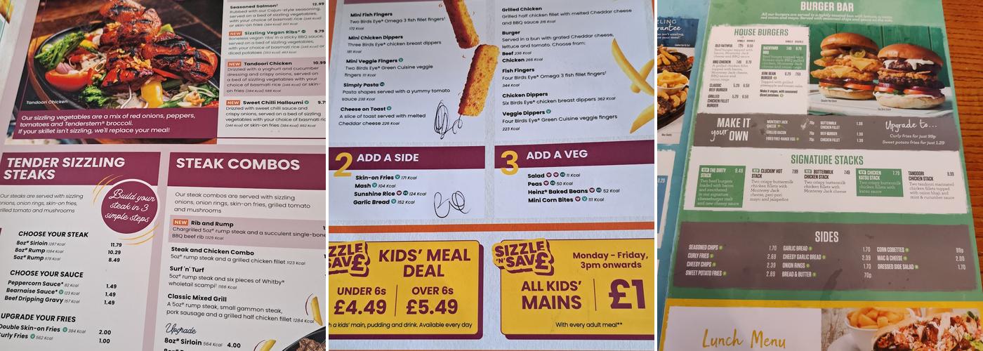 The Brockwell Seam Menu