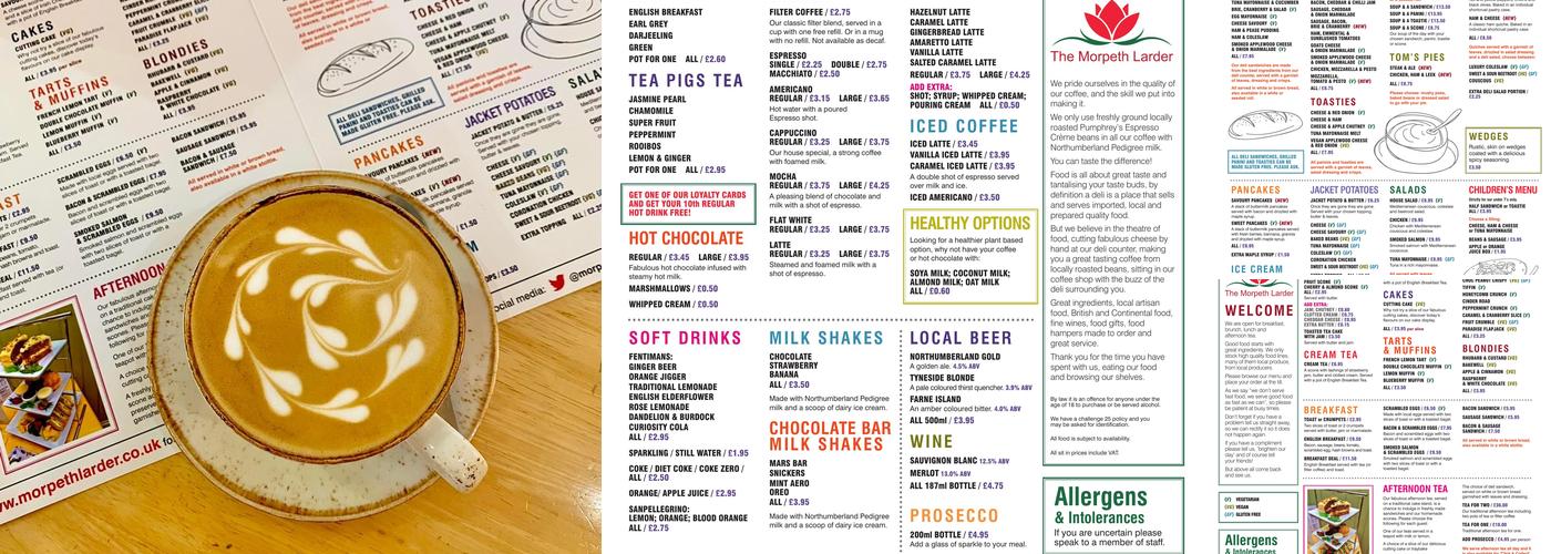 The Morpeth Larder Menu
