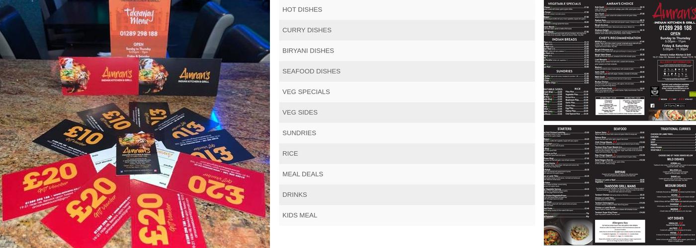 Amran's Indian Kitchen & Grill Menu