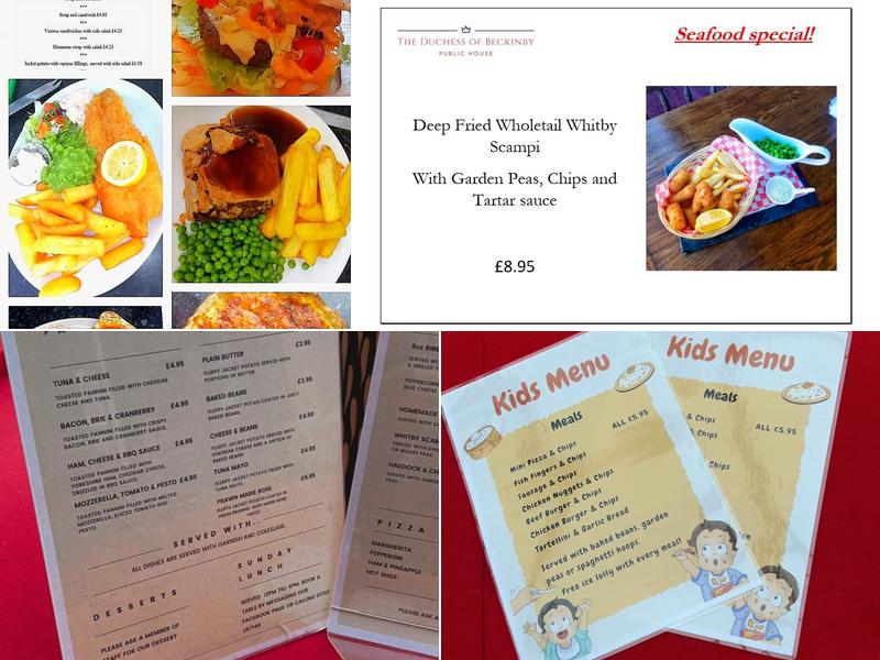 The Duchess Pub Scarborough Menu