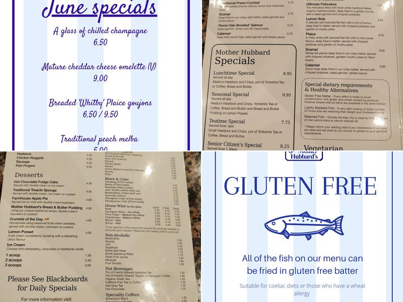 Mother Hubbard's Menu