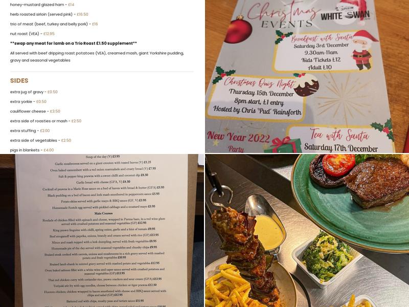 The White Swan Inn Menu