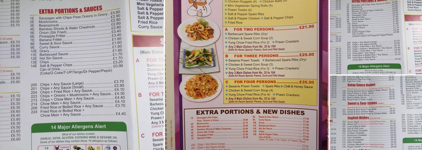 Golden Wok Menu