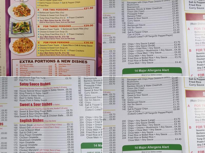 Golden Wok Menu