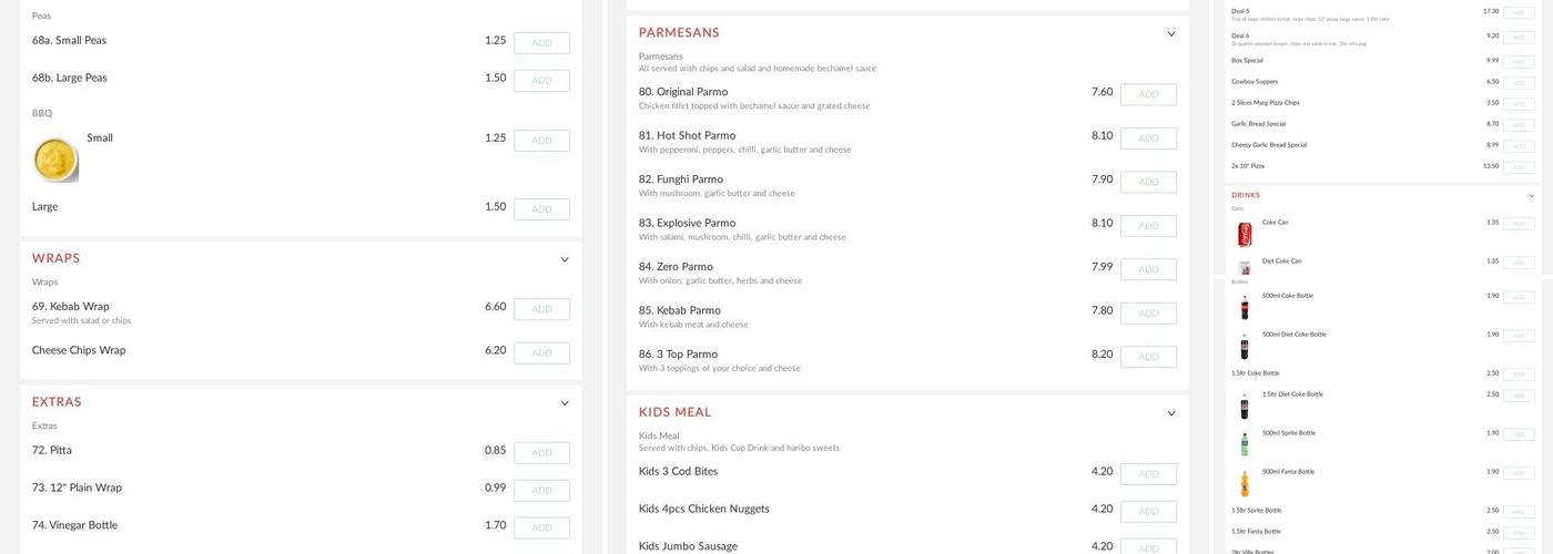 York Road Fisheries Menu