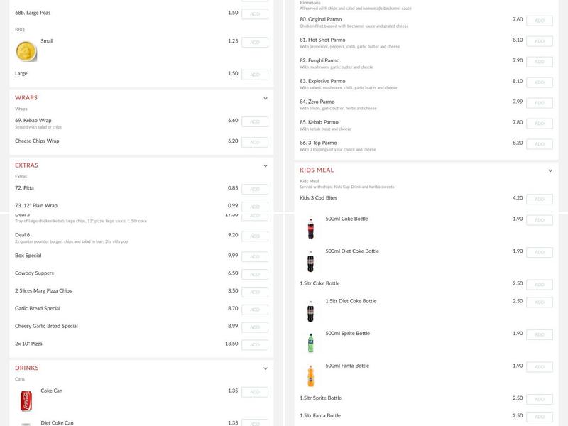 York Road Fisheries Menu