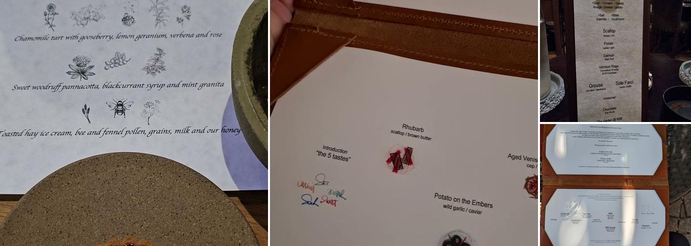 Restaurant Sat Bains with Rooms Menu